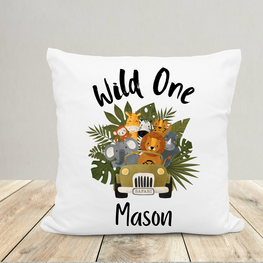 Personalised 1st Birthday Cushion - First Birthday Gifts - First Birthday Jungle - Birthday Gift Boy - Birthday Gift Girl - 1st Birthday