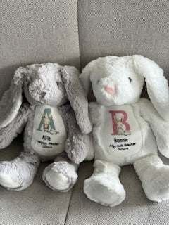 Personalised First Easter Bunny Rabbit Teddy - Personalised Easter Gift - Easter Gifts for Baby - First Easter Decorations - Easter Bunny