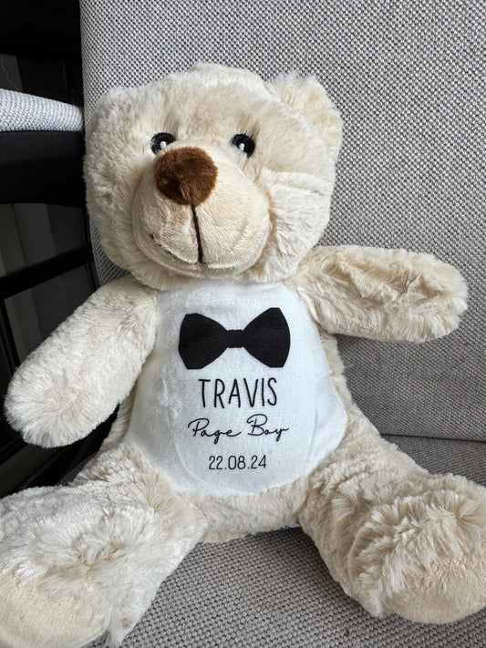 Page Boy Personalised Teddy, Gifts for Page Boys