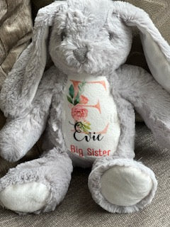 Personalised Big Sister Gifts - Big Brother Gifts - Big Sister Announcement - Little Brother Gifts - New Baby - Baby Boy Bunny - Baby Girl