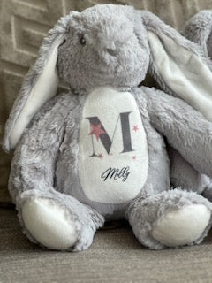 Personalised Bunny Rabbit, New Baby Gift, Personalised Plush Soft Toy , Kids Cuddly Toy, Girls and Boys Teddy