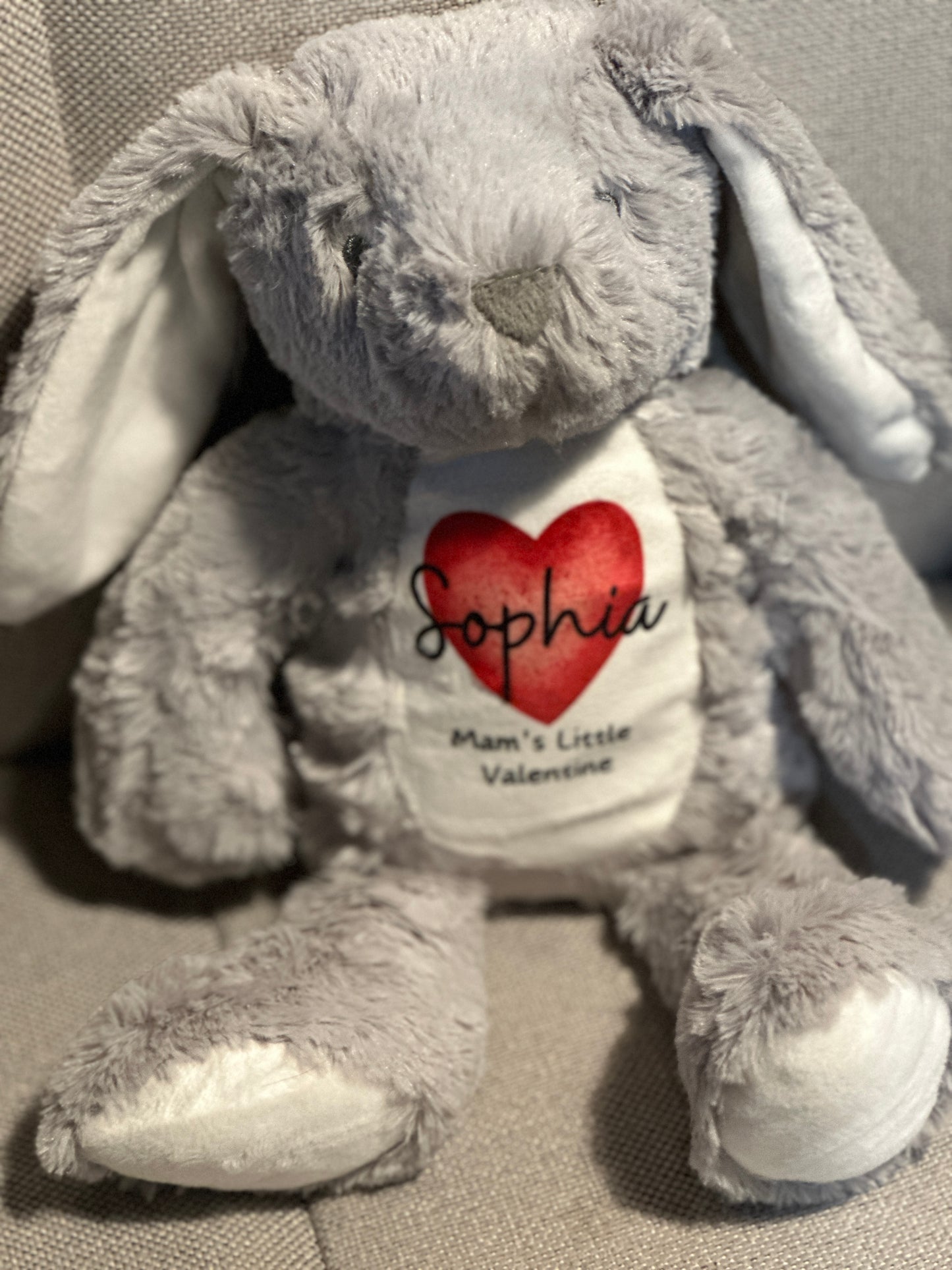 Personalised Valentines Teddy, Mummy's Valentines Bunny, Valentines Baby Gift, Child Valentines Gift, Baby Valentines Gift, Valentines Gifts