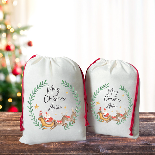 Personalised Christmas Santa Sack, Christmas Toy Sack