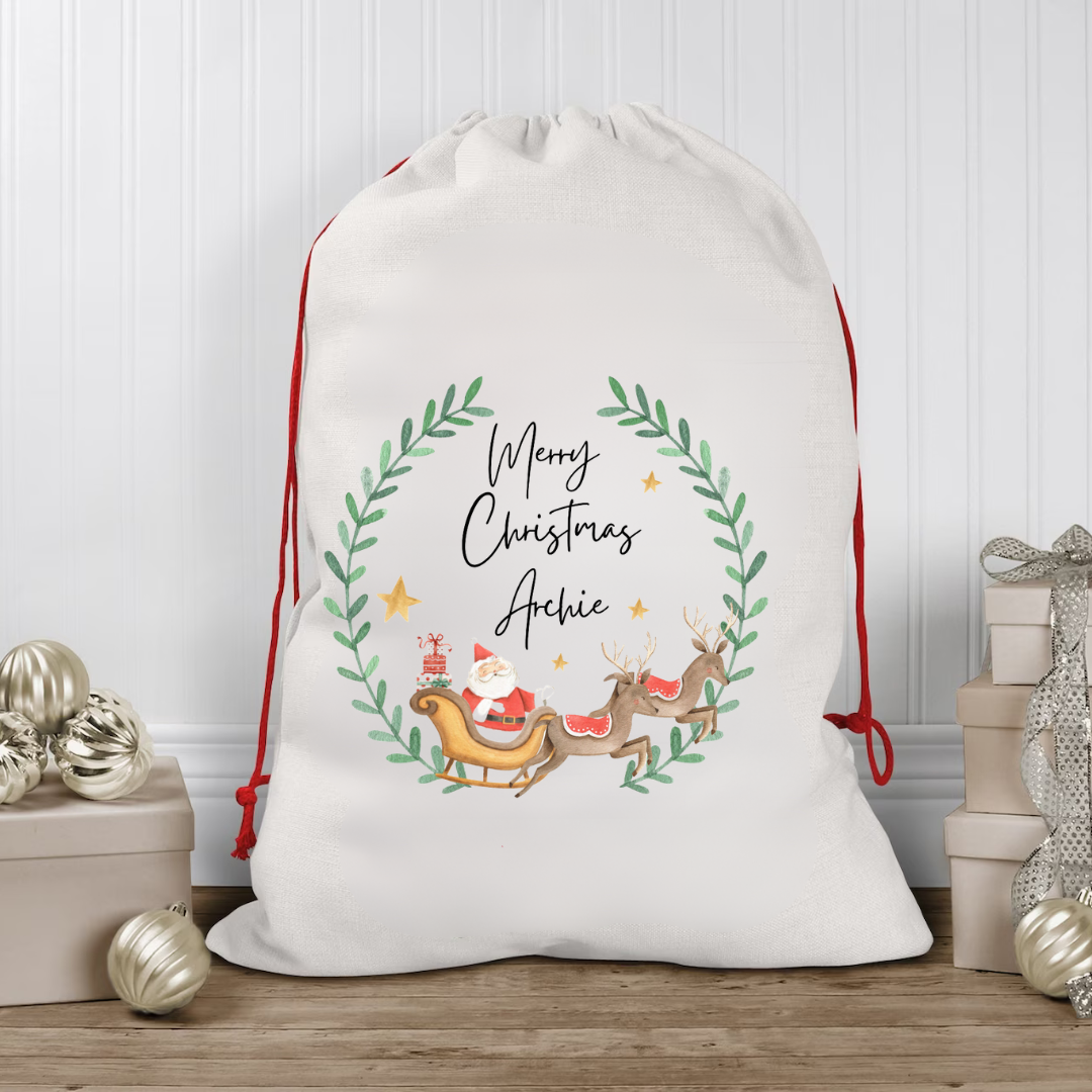 Personalised Christmas Santa Sack, Christmas Toy Sack