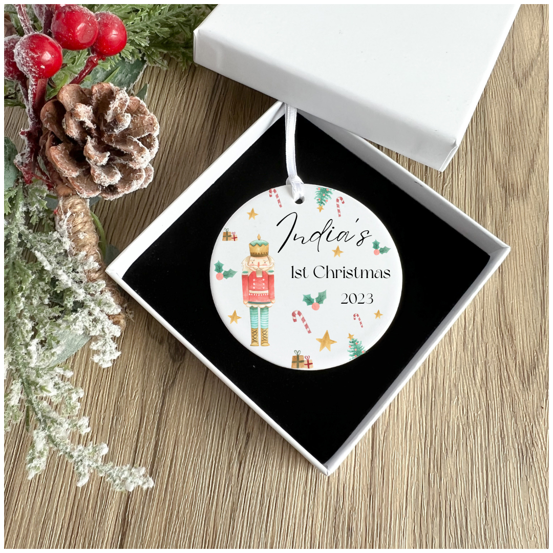 Personalised Baby's First Christmas Bauble - First Christmas Ornament - First Christmas Bauble - Baby First Xmas Tree Decoration - Keepsake