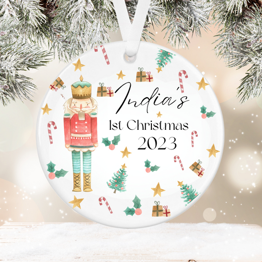 Personalised Baby's First Christmas Bauble - First Christmas Ornament - First Christmas Bauble - Baby First Xmas Tree Decoration - Keepsake