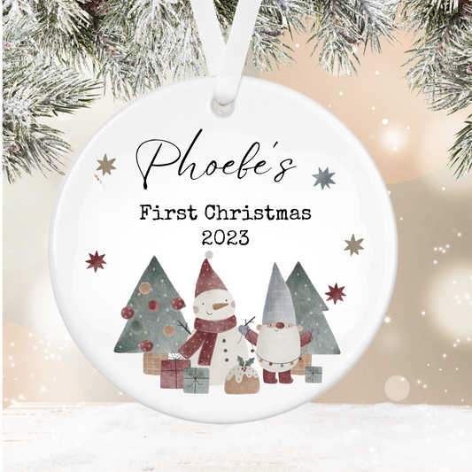 Personalised Baby's First Christmas Bauble - First Christmas Ornament - First Christmas Bauble - Baby First Xmas Tree Decoration - Keepsake