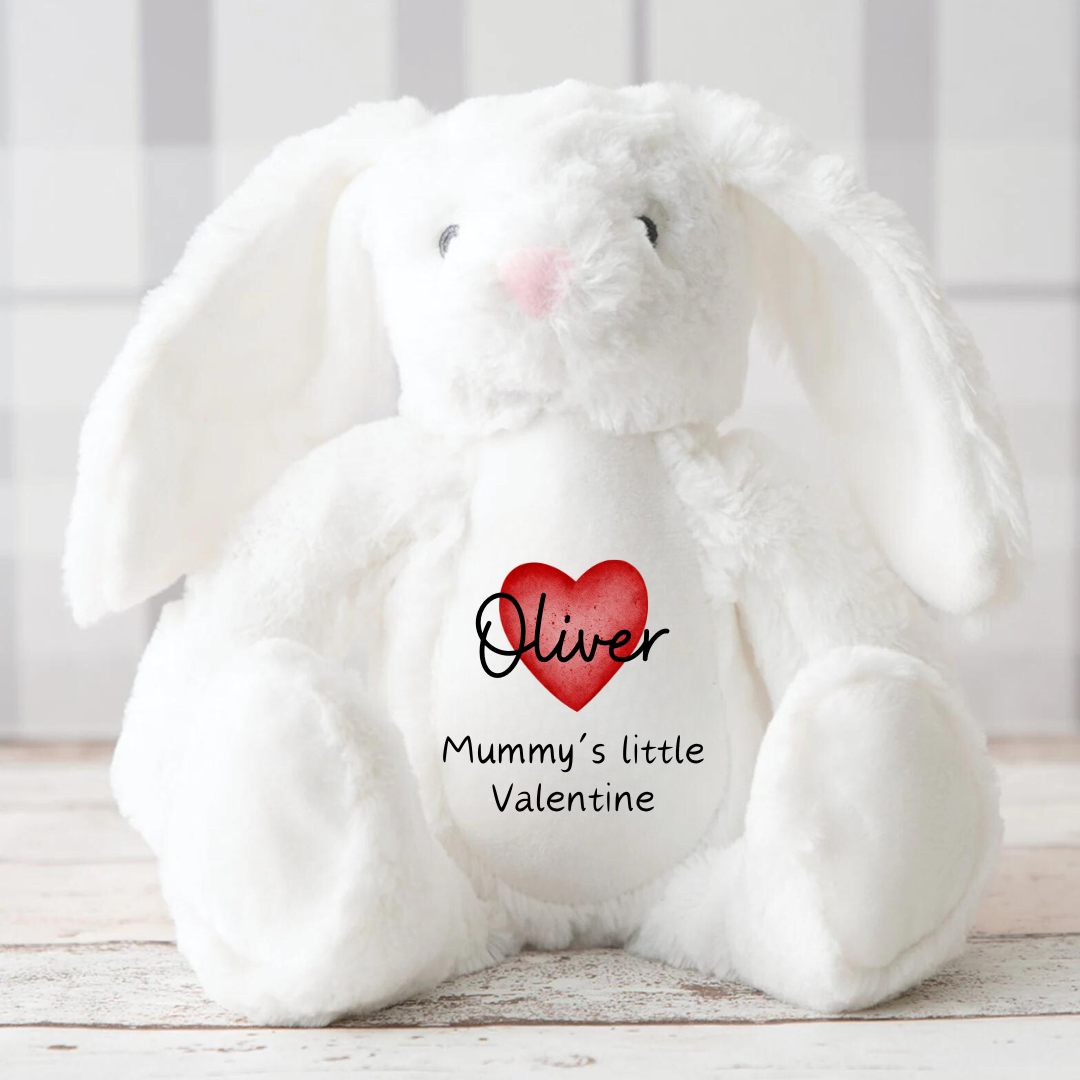 Personalised Valentines Teddy, Mummy's Valentines Bunny, Valentines Baby Gift, Child Valentines Gift, Baby Valentines Gift, Valentines Gifts