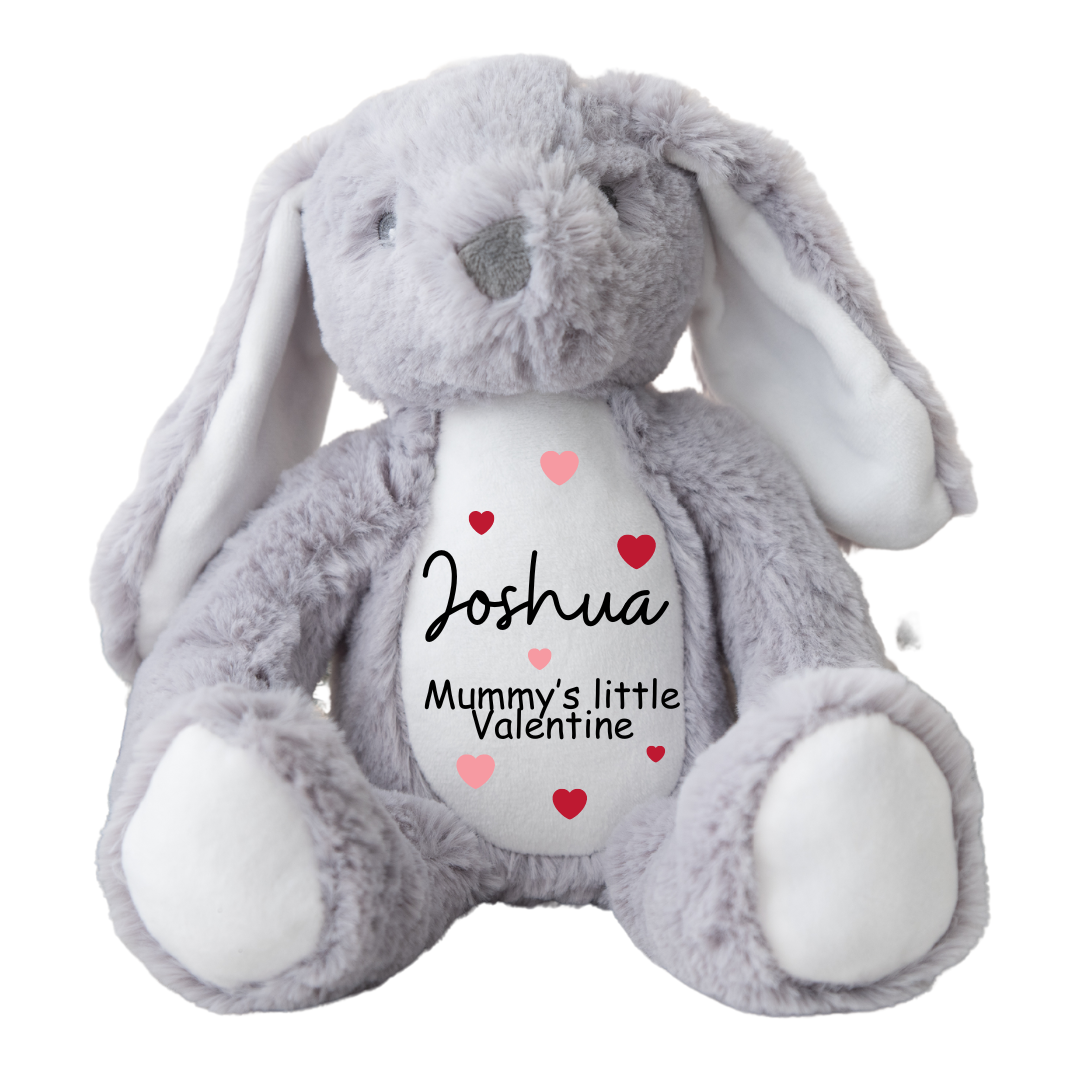 Personalised Valentines Teddy, Mummy's Valentines Bunny, Valentines Baby Gift, Child Valentines Gift, Baby Valentines Gift, Valentines Gifts