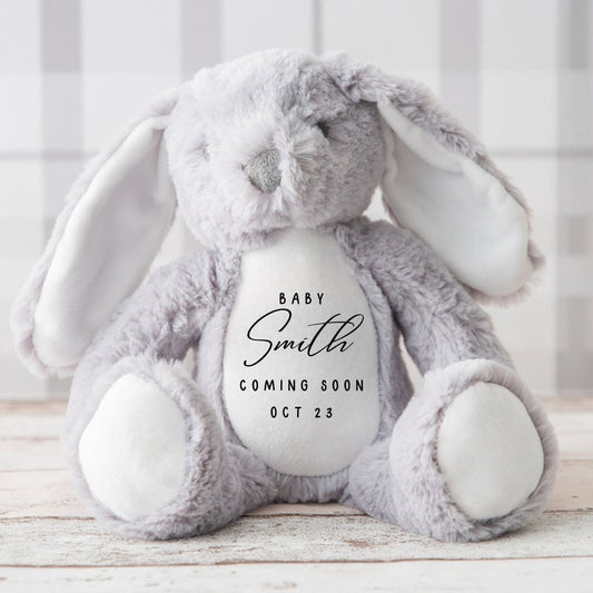 New Baby Gift, Pregnancy Baby Announcement, Coming Soon, Soft Toy, Pregnant, New Pregnancy Gift For Mum,Reveal Due Date,New Grandparents