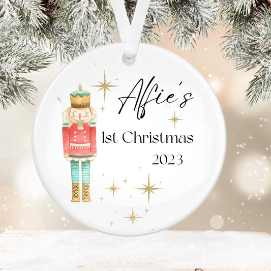 Personalised Baby's 1st Christmas , Bauble, First Christmas Ornament - First Christmas Bauble - Baby First Xmas Tree Decoration - Keepsake