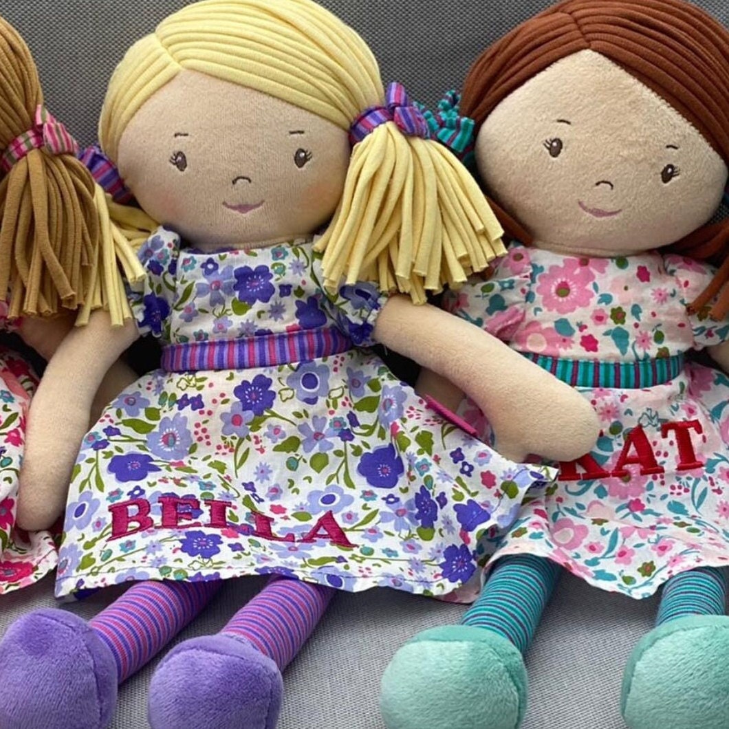 Personalised Rag Doll , New Baby Gift , Personalised Christmas Gift , Christening Gift