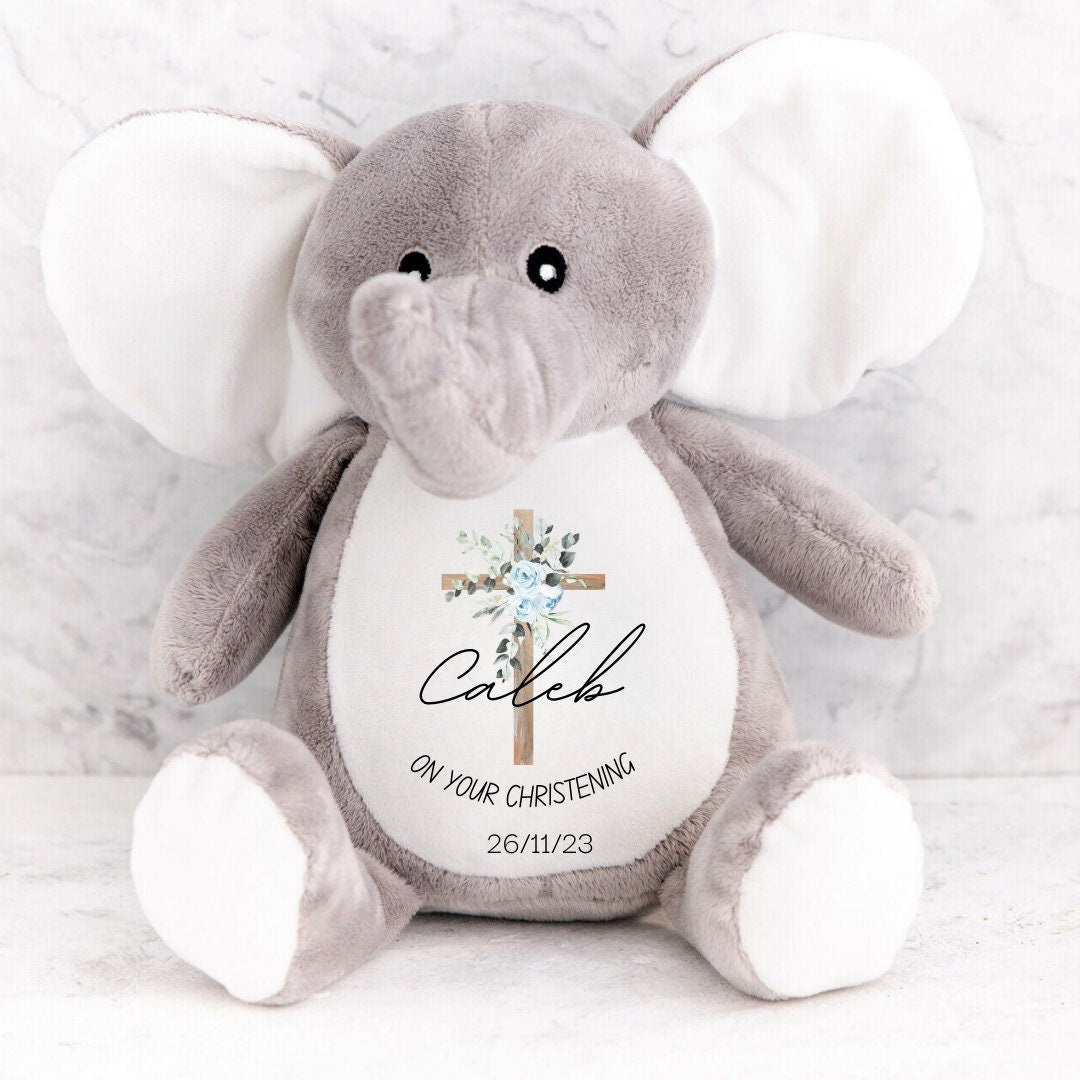 Personalised Christening Baptism Gift for Girls Boys,Christening Bunny,Christening Gifts,Christening Keepsake,Holy Communion Stuffed Teddy