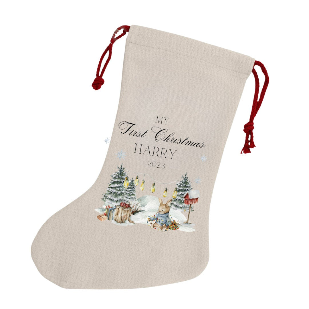 Personalised 1st Christmas Stocking - Christmas Name Stocking - Personalised Stocking - Family Stockings - Christmas Decorations