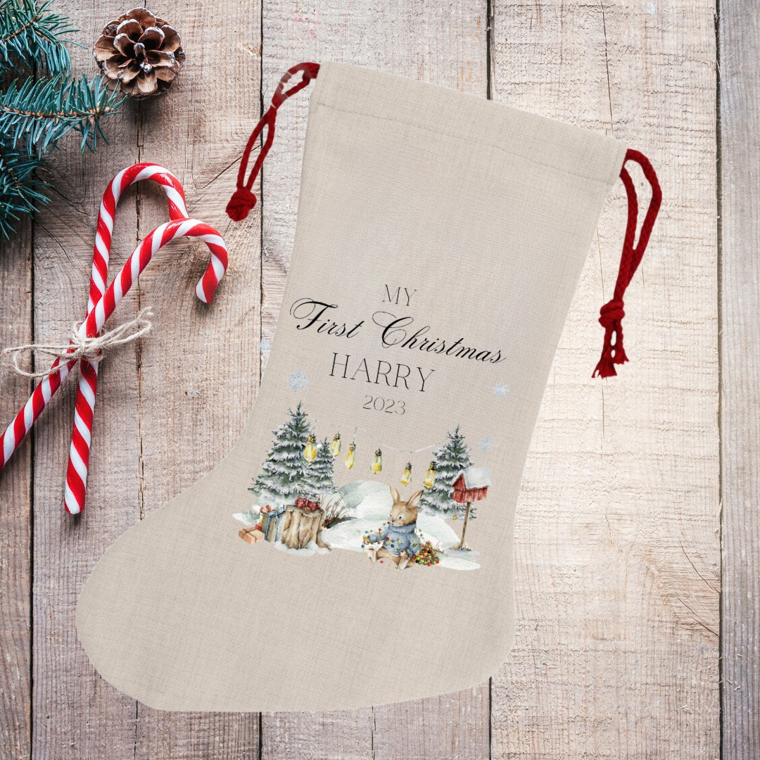 Personalised 1st Christmas Stocking - Christmas Name Stocking - Personalised Stocking - Family Stockings - Christmas Decorations